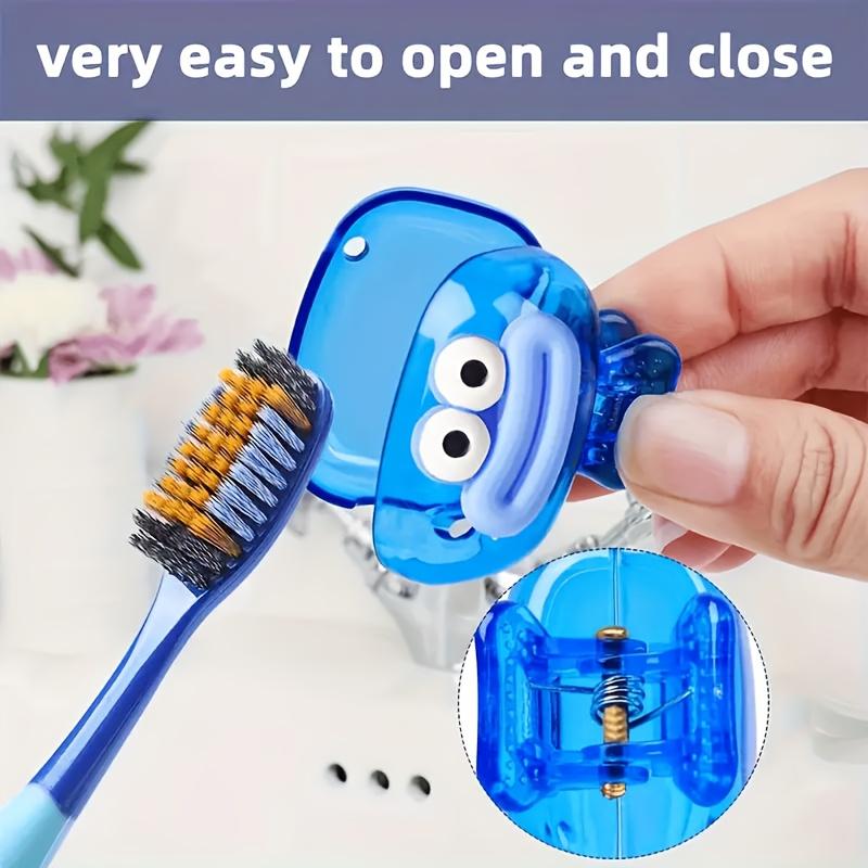 Toothbrush Head Storage Box and Protective Cover with Drainage Holes and Holder for Home Use and Portable Travel