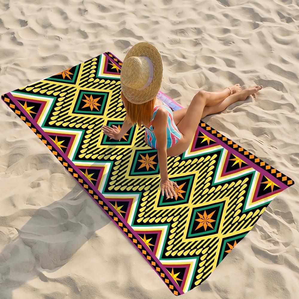 

Mandala Print Beach Towel for Adults, Quick-Dry Sports Towel, Sandproof Yoga Gym & Pool Surfing Bath Sheet, Style 6 W30*H60(CM)