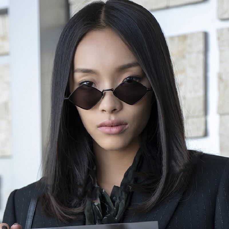 New Diamond Square Sunglasses Women Mirror Metal Sun Glasses Fashion Men Shades Brand Design Uv400 Outdoor Party Female Male