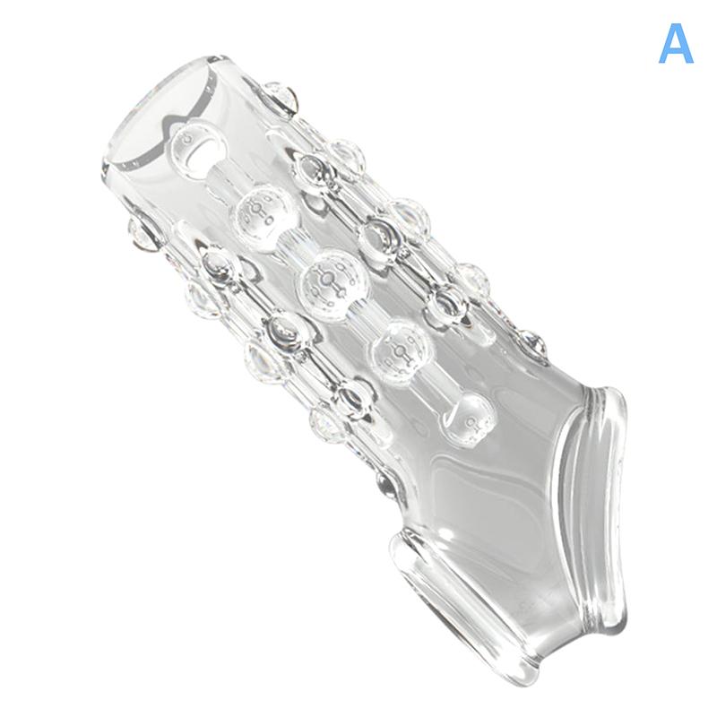 Adult Penis Ring Extension Sleeve Reusable Male Cock Rings for Ejaculation Delay Male Sex Toys No Vibrator Required