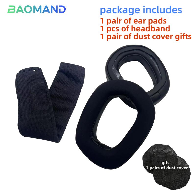 1 Set Replacement Ear Pads Earpads Headband for Logitech G435 G335 Headphones Memory Foam Ear Cushion Cover