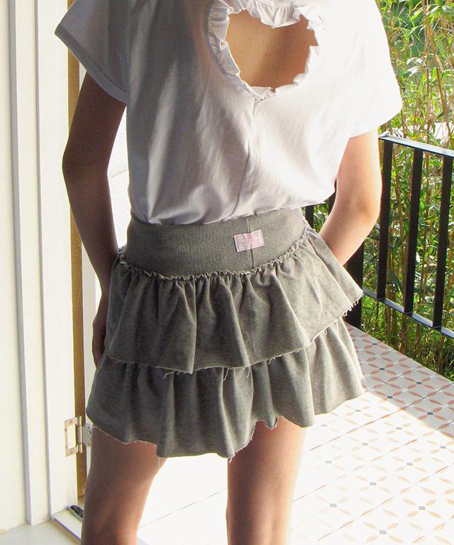 Ronron Cancan Ruffle Pantskirt Gray
