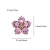 New Shining Crystal Small Flower Brooch Collar Pin Pink Color