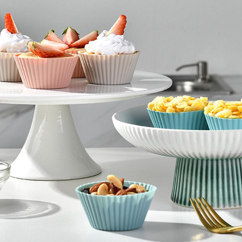 Colorful Mafen Cup Cake Silicone Mold Multi Piece Set Chocolate Biscuit Baking Mold Jelly Pudding Party Snack Making Mould Gifts