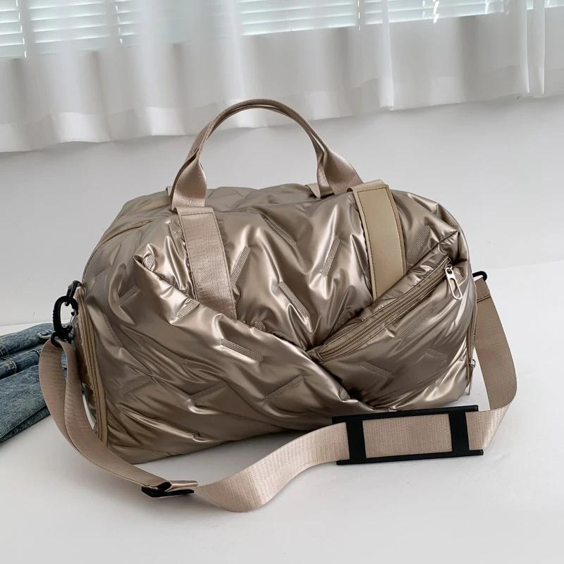 Geantă de călătorie cu fermoar de mare capacitate din plutoniu