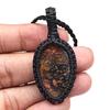 Stick Agate Macrame Thread Gemstone Handmade Jewelry 20-36''Ad Pendant Unisex