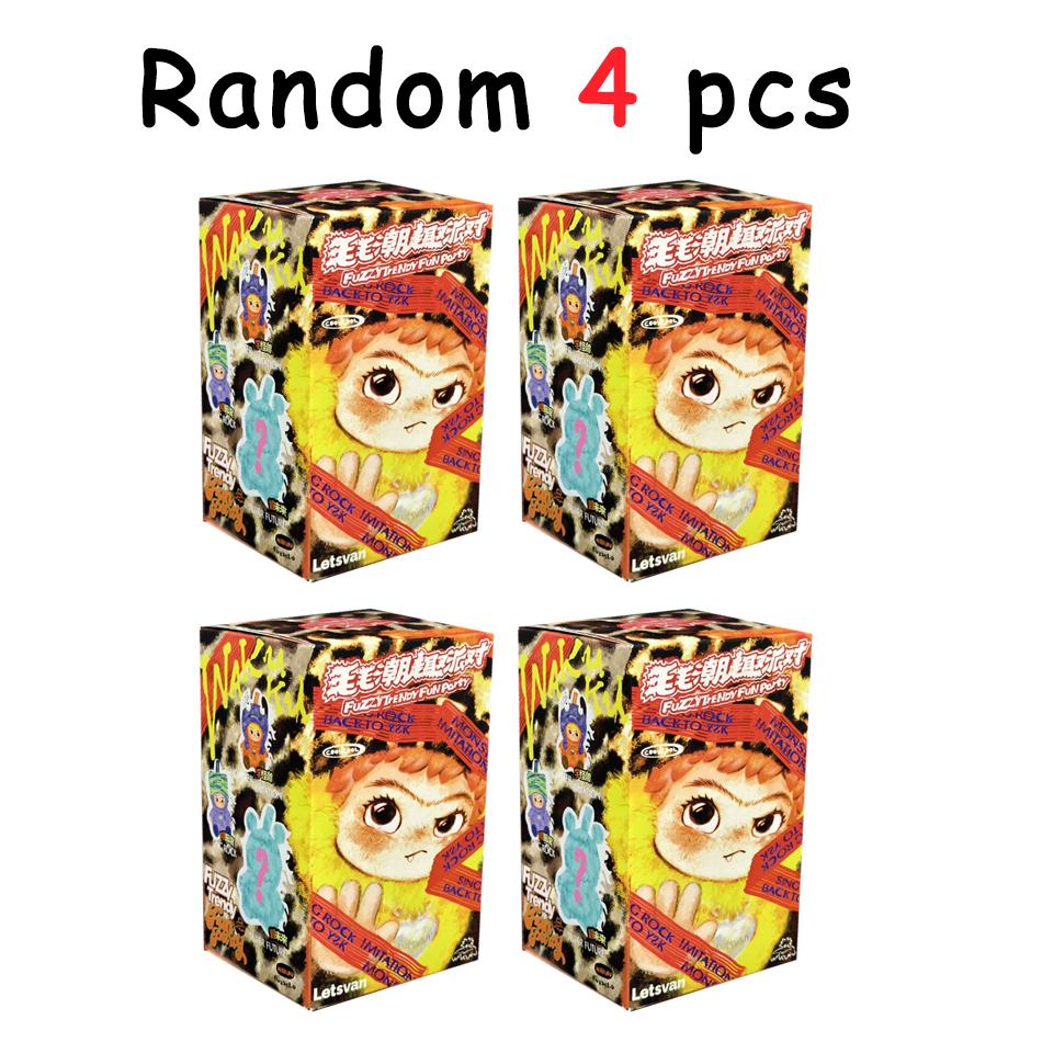 Wakuku Fuzzy In Fashion Fun Party with Box Cute Wakuku Figure Action Box Mystery Cute Doll Bag Pendant Doll Surprise Gift Toy