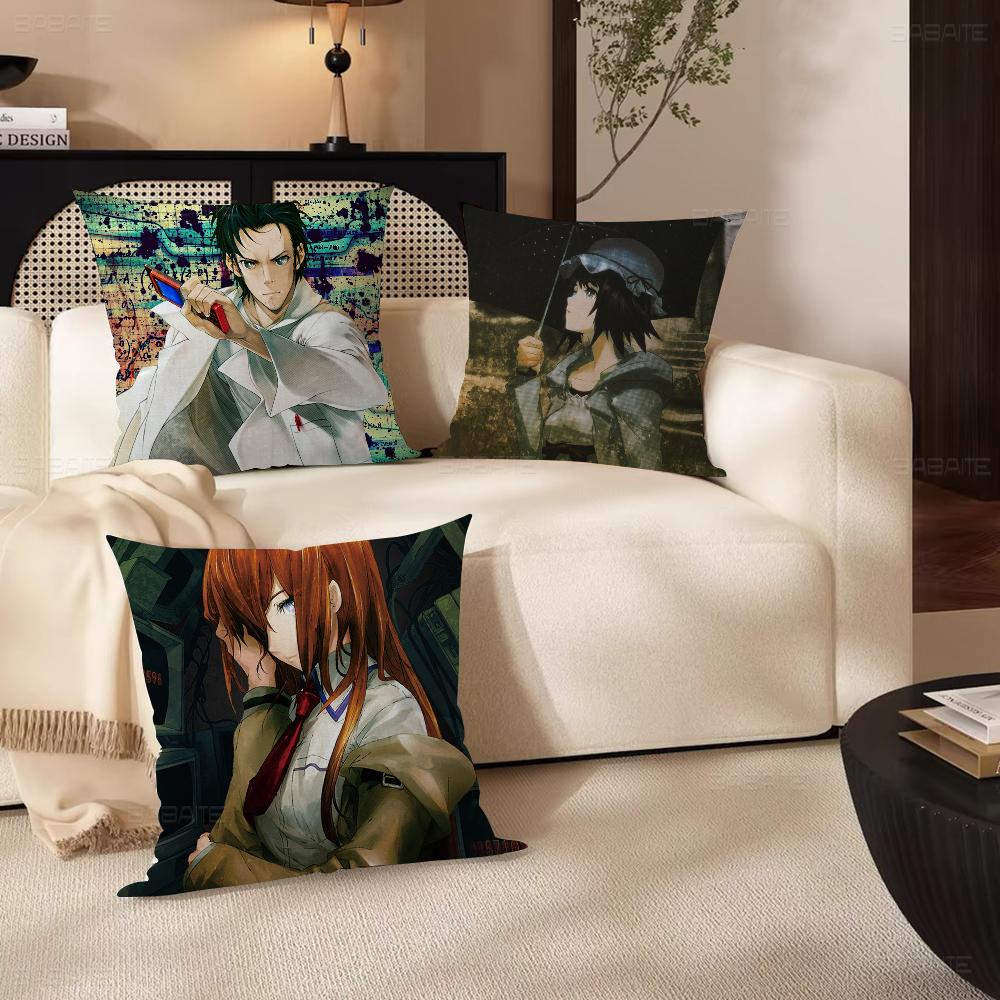 Steins Gate Kissenbezug toon Geschenk Kissenbezug Schlafzimmer Zuhause Sofa Stuhl Sitz Dekor Kissenbezug