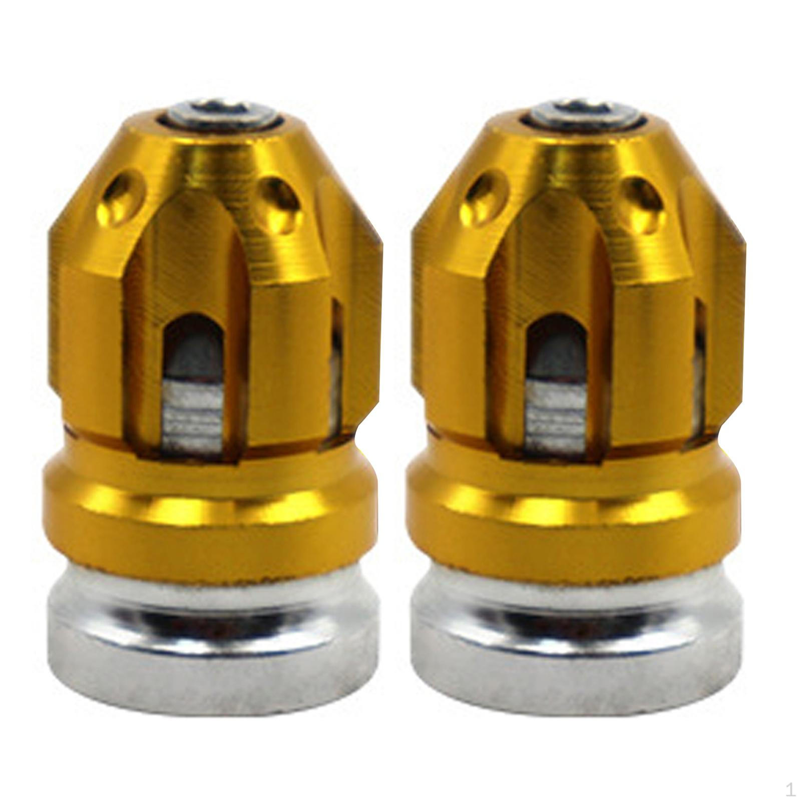 

2 Pieces Tire Valve Caps, Dustproof Fit Suvs Gold 2