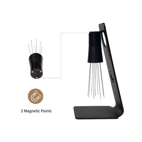 MiiCoffee WDT Espresso Dispersion Tool, Magnetic Coffee Stirrer with 0.4mm 9 Mounting Pins and 9 Extra Needles, Espresso Coffee Stirring Tool with Sta