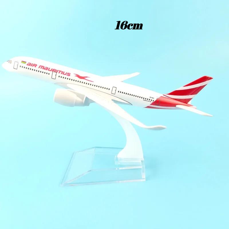 

16/20 см Литой Металлический Модель Самолета Air Mauritius A350-900 Авиалайнер Подарочные Игрушки для Детей 1:400 Моделей самолетов из литого металла белый
