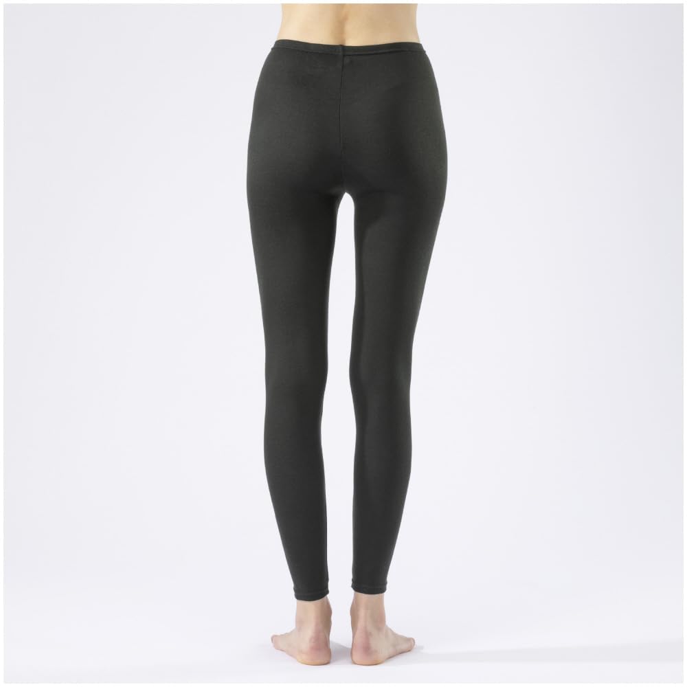 Mizuno Breath Thermo Medium Soft for Daily Long Size L Underwear, Heat-Generating Innerwear, Thickness, Use, Women's Tights, Black,