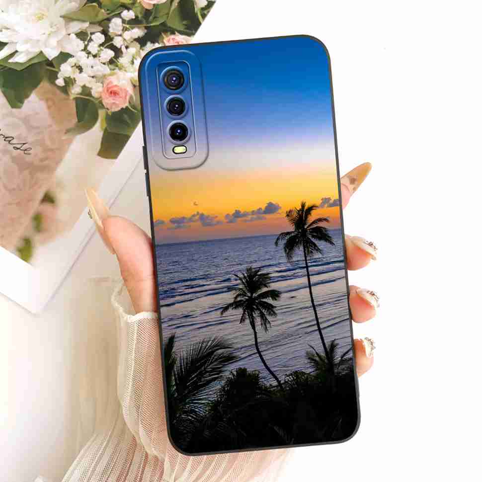 For vivo Y70s 5G Case Luxurious Flower Cartoon Silicone Back Cover For Vivo Y 70s Y51s Y51S V2002A Shockproof Phone Cases Fundas
