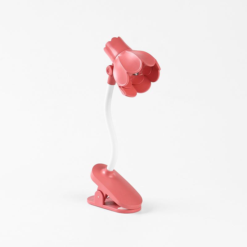 Mini Flower Shaped LED Book Light Eye Protection Adjustable Clip 360° Flip Study Lamp For Travel Bedroom Reading Book Light