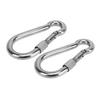 2pcs Stainless Steel Locking Clip Outdoor Camping Locking Buckle for Hiking Hammock Dog Leash Harness