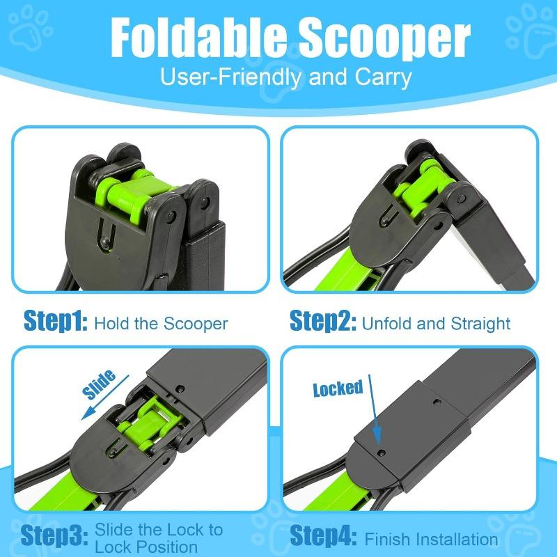 Jaw Clamp Long-Handle Dog Pooper Scooper Heavy Duty Poop Scooper For Puppy Cat Waste Picker Pet Cleaning Shovel Tools Anti-Rust