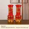 Smokeless Crystal Candle for Buddha Offerings, Housewarming, or New Year Celebrations - Windproof Red Butter Lamp