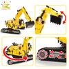 HUIQIBAO MOC Engineering Excavator Crane Truck Building Blocks Vehicle Car Bricks City Construction Toys For Children Boys