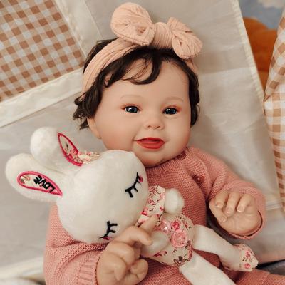 Poupée Bébé Reborn Mignonne Corps en Tissu Poupée Bébé Réaliste avec Veines Bébé Reborn Poupée Bébé Nouveau-né Réaliste pour Enfants