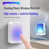 Wireless Battery-Powered Doorbell with Strong Flash, Service Call Button for Hearing Impaired and Elderly, Optional Mute Function.