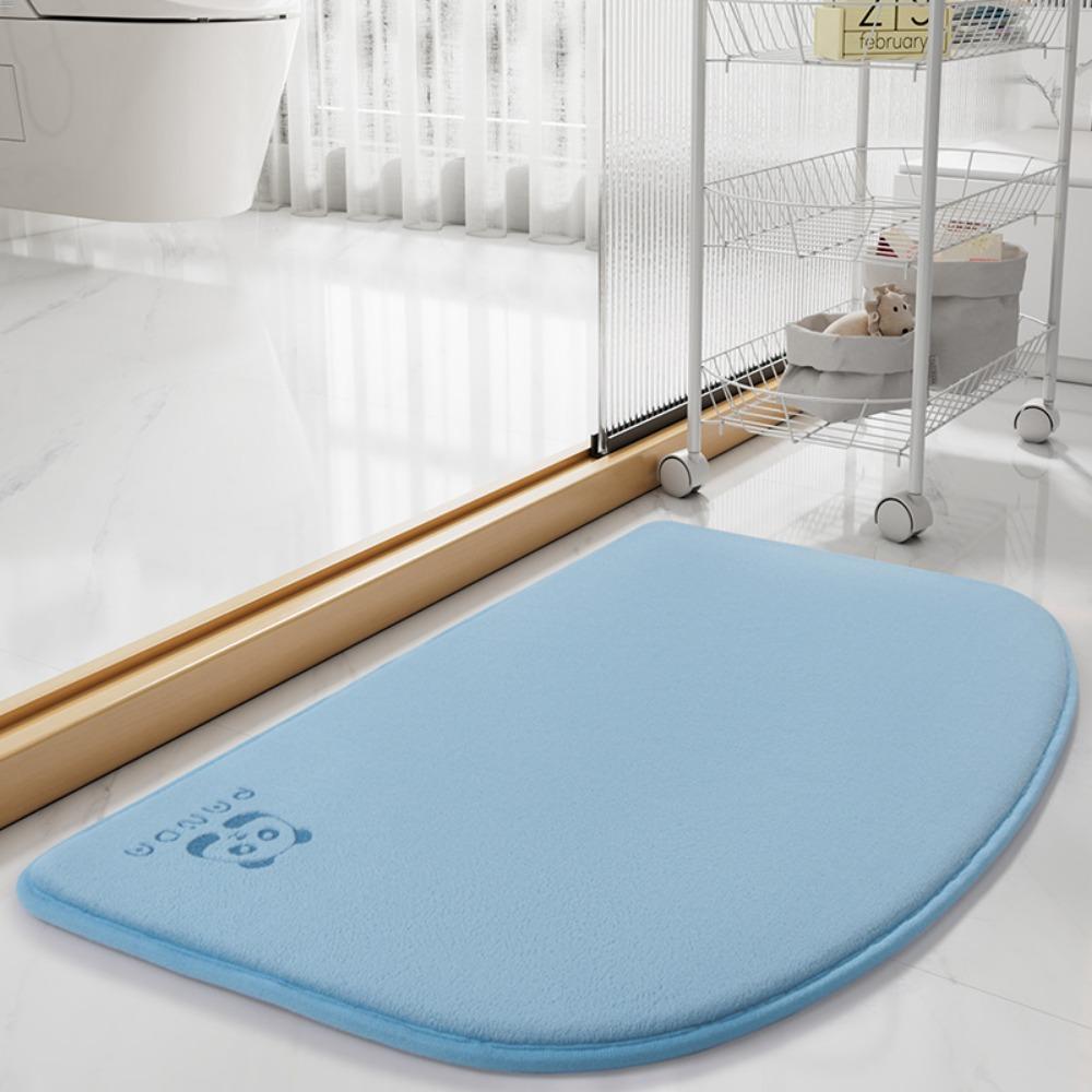 2pcs Bathroom Floor Mat Household Door Non-slip Stepping Foot Pad Bath Quick-drying Carpet