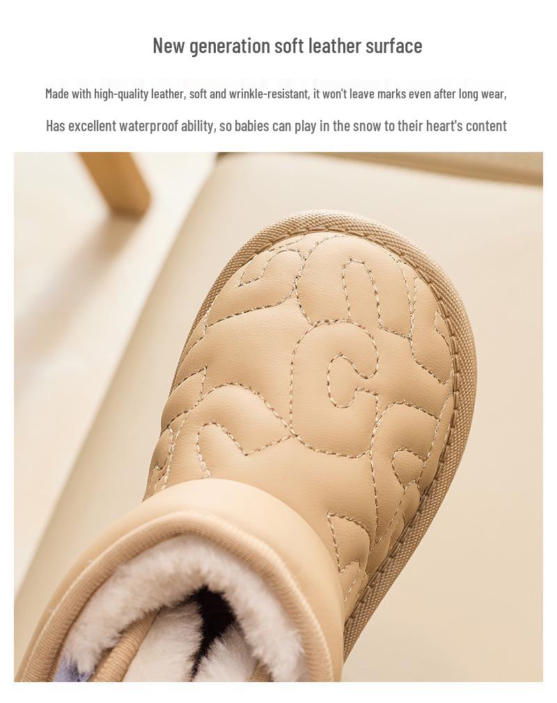 Ding Meng Gelbe Ente Kinder Winter Schneestiefel 2025: Gemütliche, warm gefütterte Stiefel mit dicker Sohle für Jungen und Mädchen