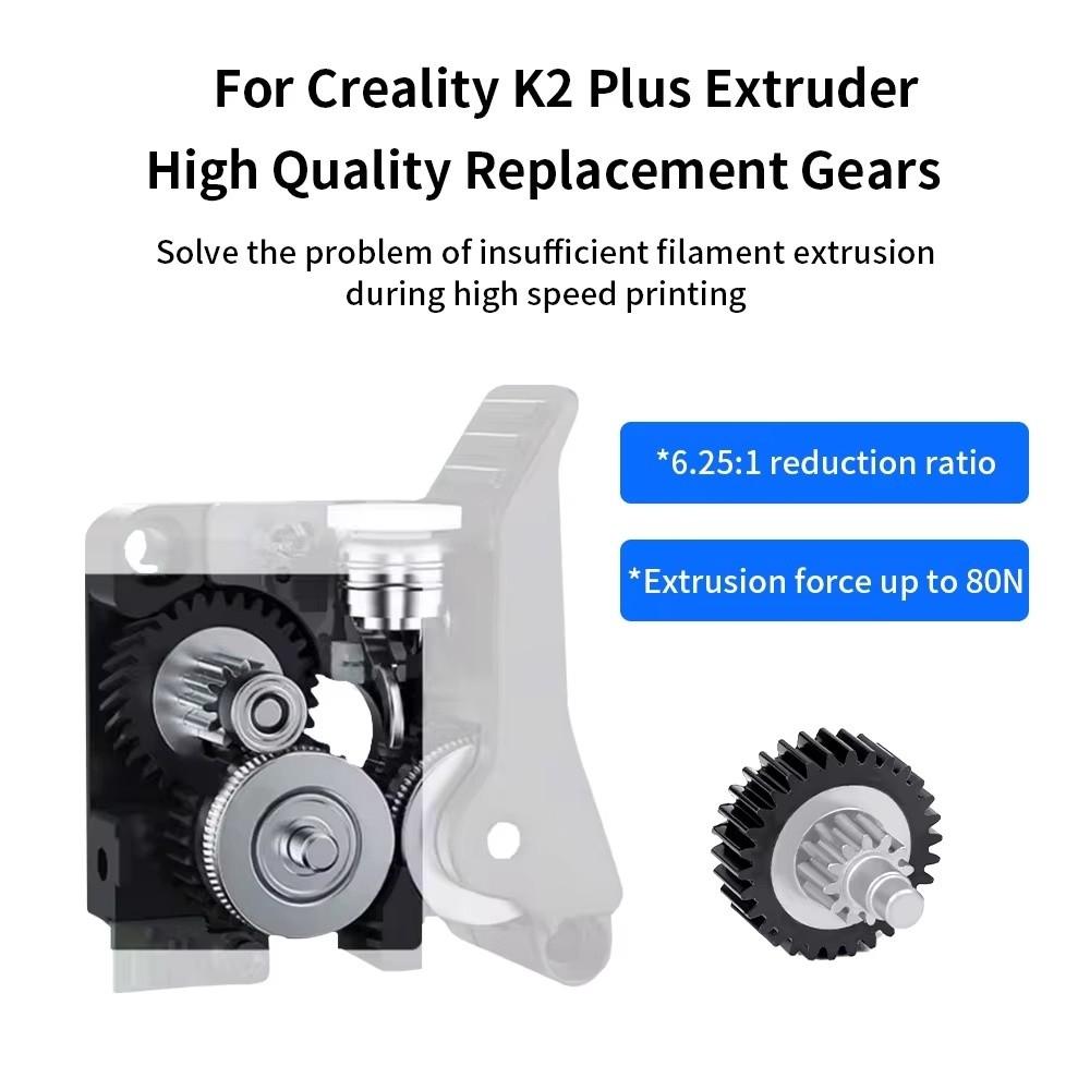 Anti-vibration 3D Printer Extruder Gear Kit for Creality K2 Plus Printer Upgrade Modification