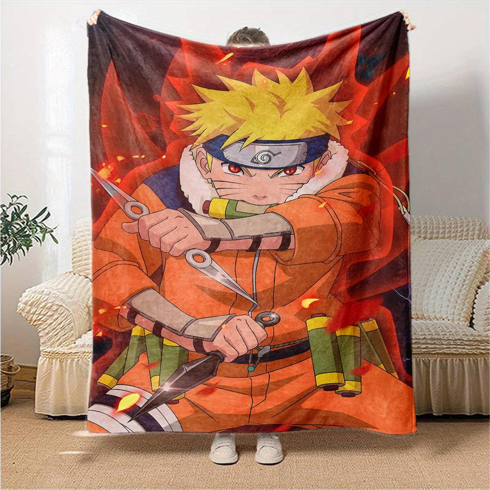 1pc NARUTO (5) Blanket, Gift, for Men and Women, Soft Blanket, Good for Sofa Bed Couch Travel, Lightweight Flannel Blanket