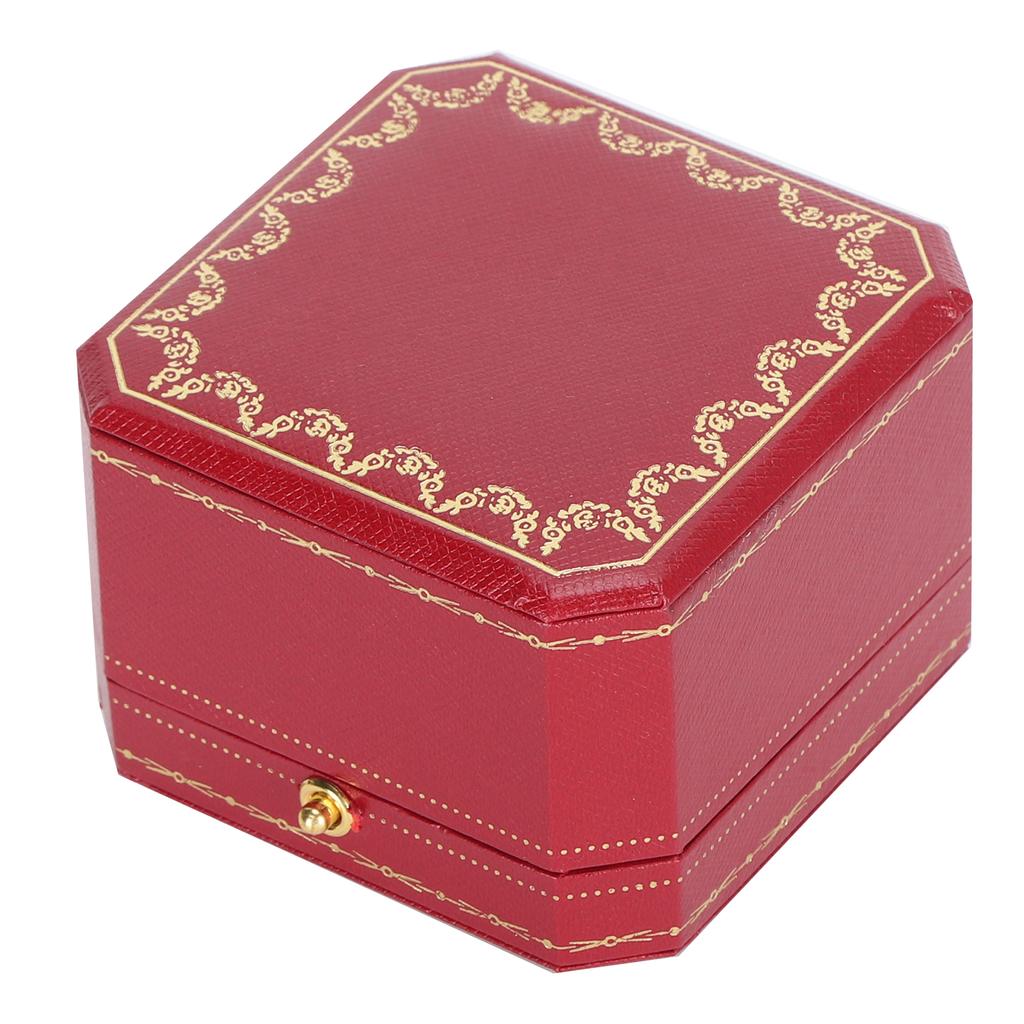 2PCS Ring Box Jewelry Storage Display Ring Gift Case for Proposal Engagement WeddingRed