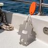 Marine Hardware Tool, 304 Stainless Steel Deck Fill Plate Key Floating Keychain for Boat Dock Work, Water-Side Tasks