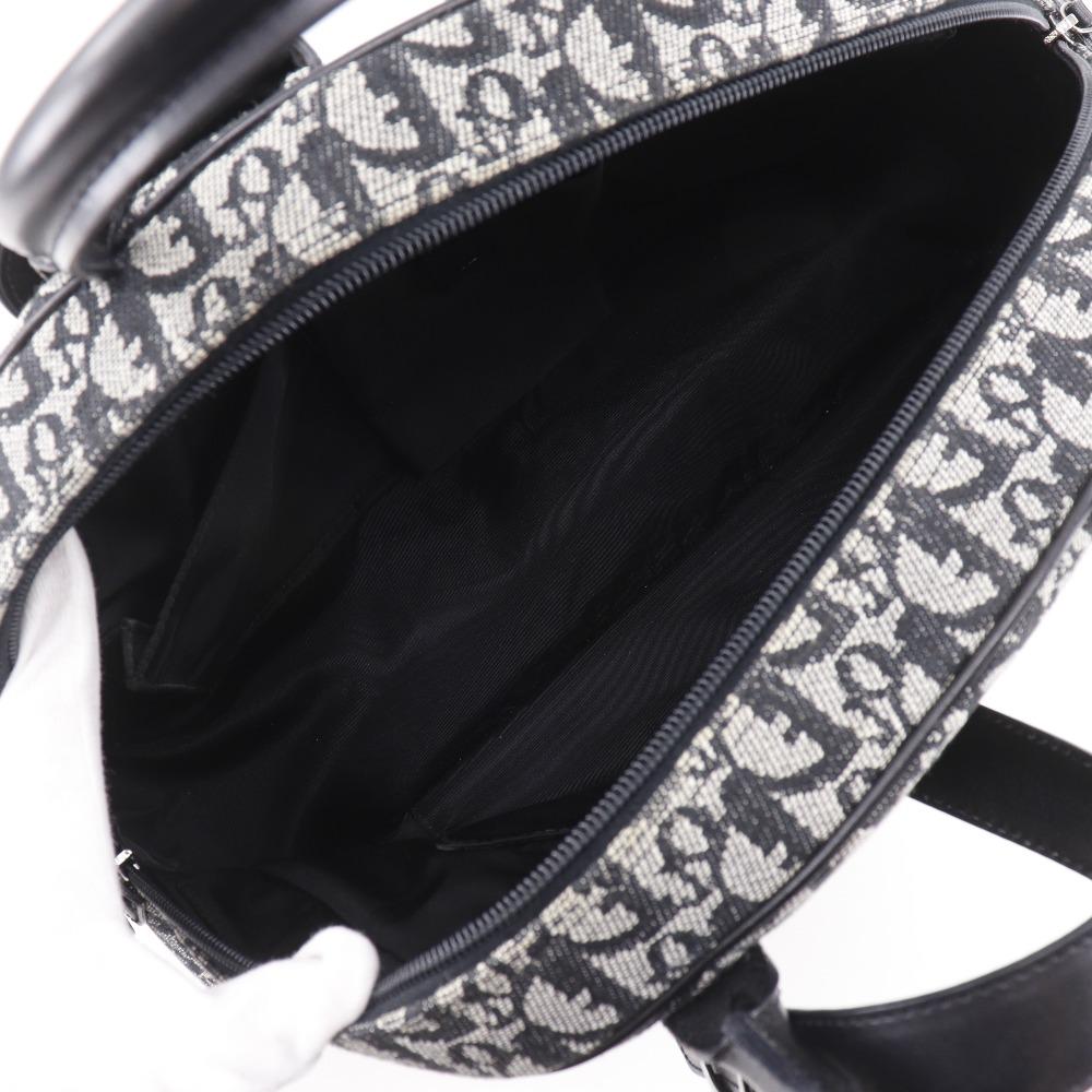 Dior Double saddle bag Handbag Trotter Navy blue canvas Women Used