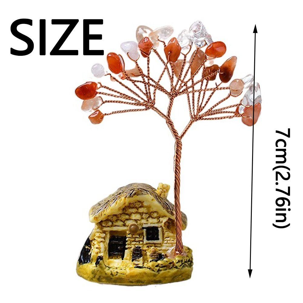 Creative Natural Crystal Tree Copper Wire Crystal Decorative Trees Fortune Tree Figurine  Desktop
