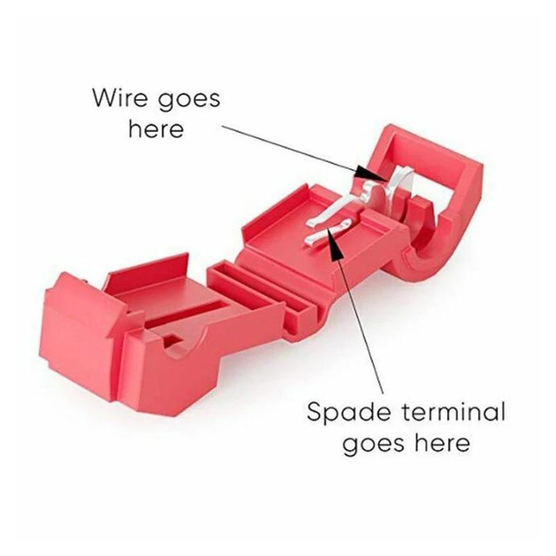 

120PCS T-Type Non-Stripping Clamp Combination Plug-in Main Line Branch Clamp Terminal Set Type A