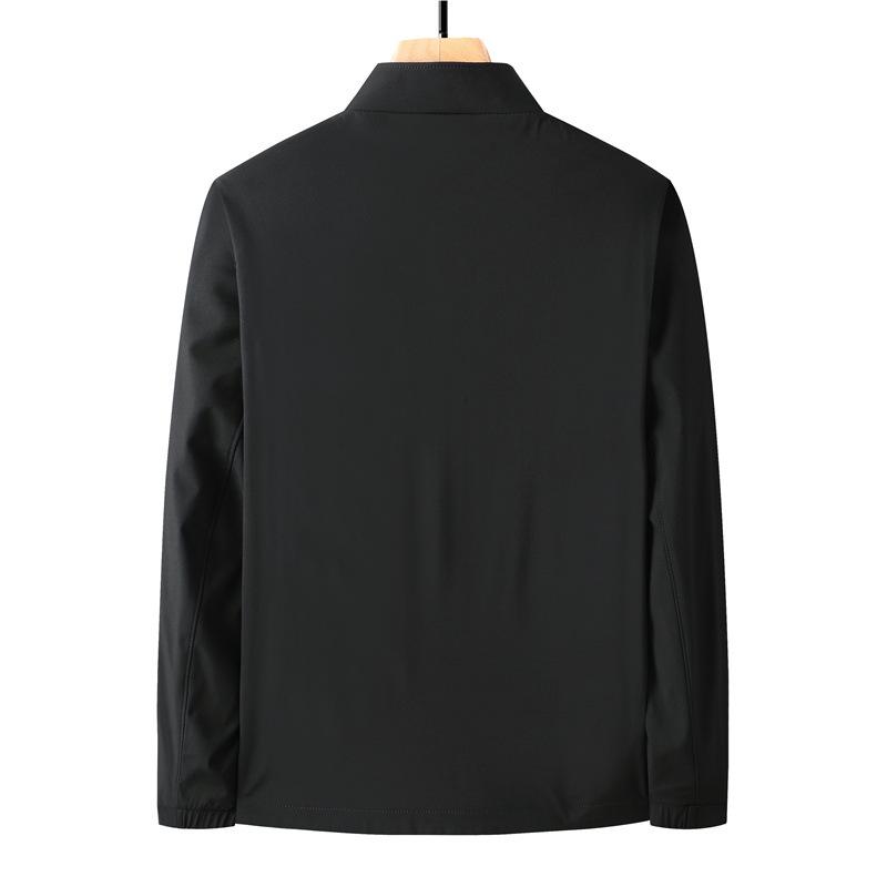 Stand Collar Jacket Men's Middle-aged and Elderly Dad's Spring Solid Color Top Spring New Casual Thin Jacket Jacket