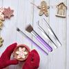 15 Pcs Decorating Brushes Tool Set, Include Cookie Pastry Brush Cookie Scriber Needles Sugar Stir Needles Elbow and Straight Tweezers for Biscuit