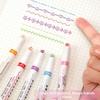 6Pcs/Set Creative Flower Shaped Curve Liner Pen 6 Colors Curve Liner Marker  Art Contour