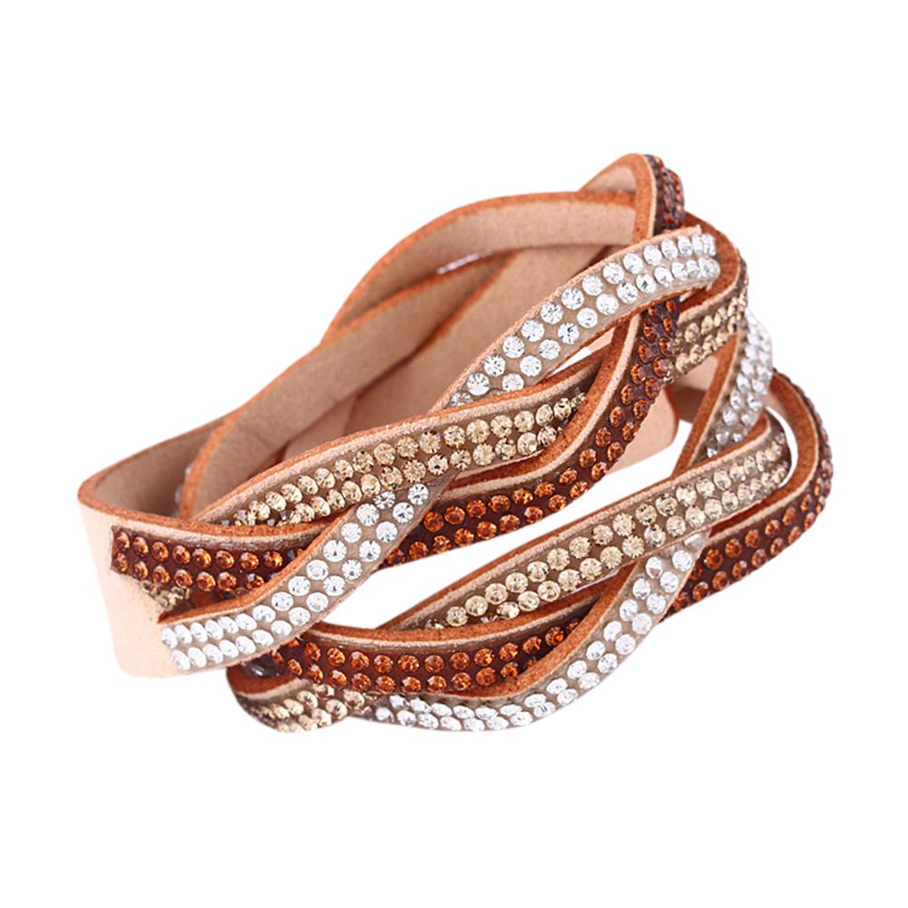 Stylish Multiple Layer Bracelet Rhinestone Hand Chain Fashionable Ornament Festival Birthday Gift
