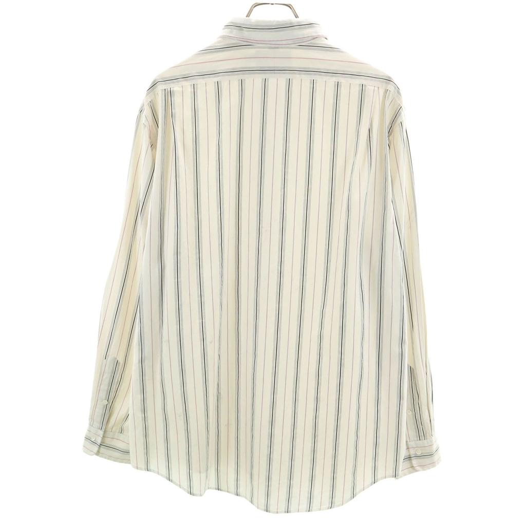 Polo by Ralph Lauren Striped Pattern Long sleeve Cotton shirt XL white Men's Used