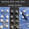 5-Set Metal Waist Buckle Extender for Jeans Adjustable Waist Extender Button for Pants Waist-in Button Nail-Free Detachable Button for Jeans Waist