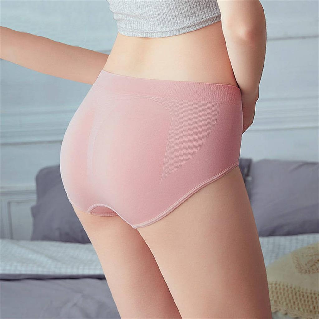 3-Pack Women’s Breathable Cotton Panties Honeycomb Weave Seamless Soft Underwear Gray Pink Nude