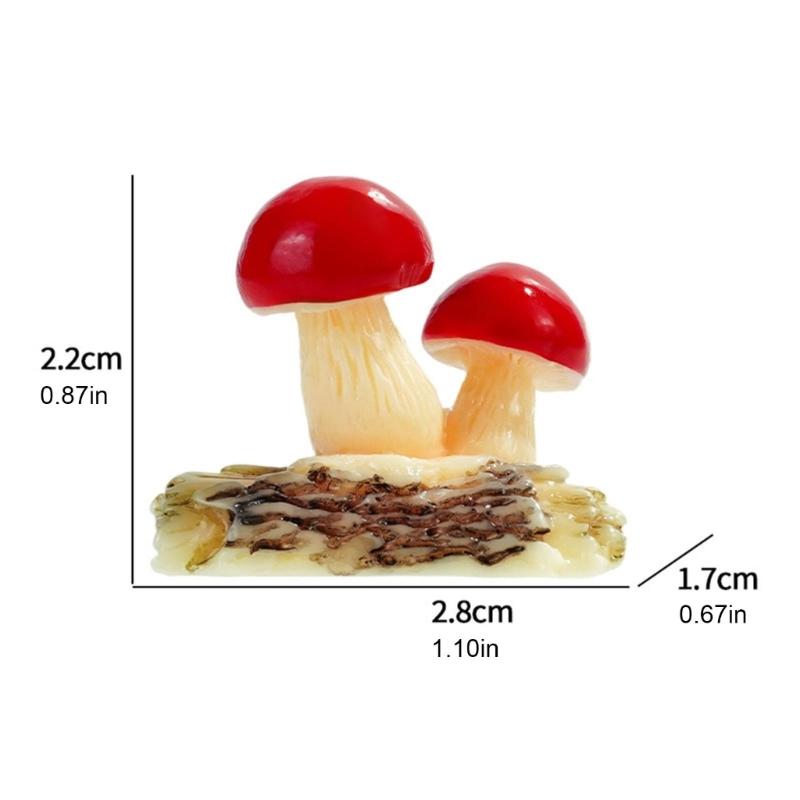 Resin Mushrooms for Outdoor and Indoor Use for Home Decoration Garden Projects Weather Resistant Miniature Ornaments