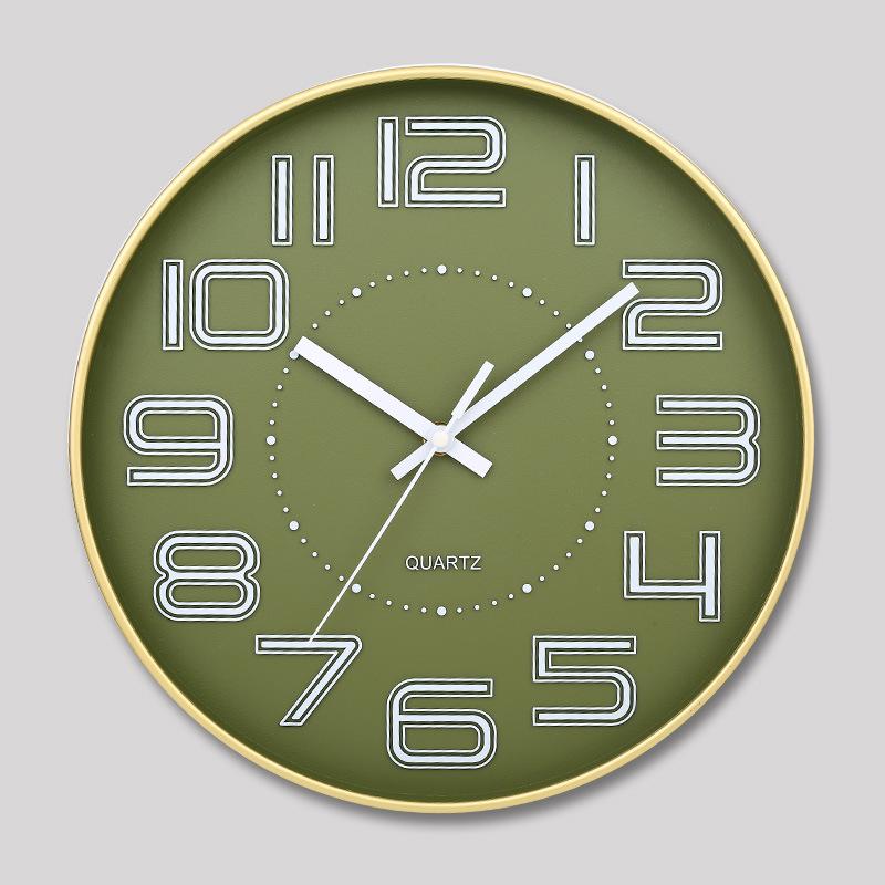 12 Inch 30CM Silent Wall Clock, Creative and Fashionable, Three-dimensional Digital Minimalist Clock for Home Living Room