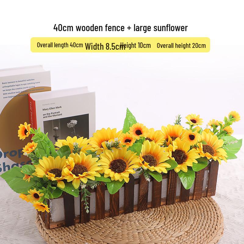 Mini Sunflower Artificial Flower Ornament for Living Room or Dining Table Decoration