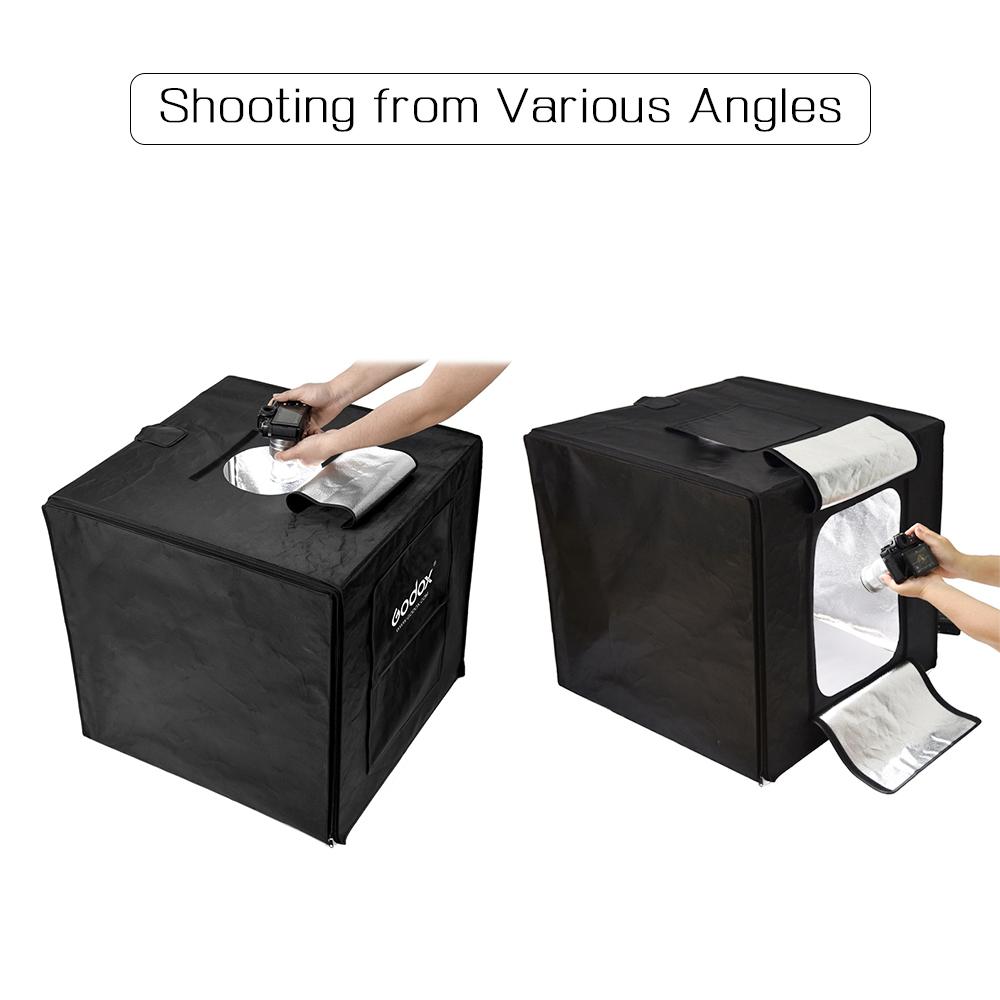 Godox LST60 60*60*60cm LED Mini Fotostudio Shooting Zelt Softbox mit 3 Stück LED Lichtplatten