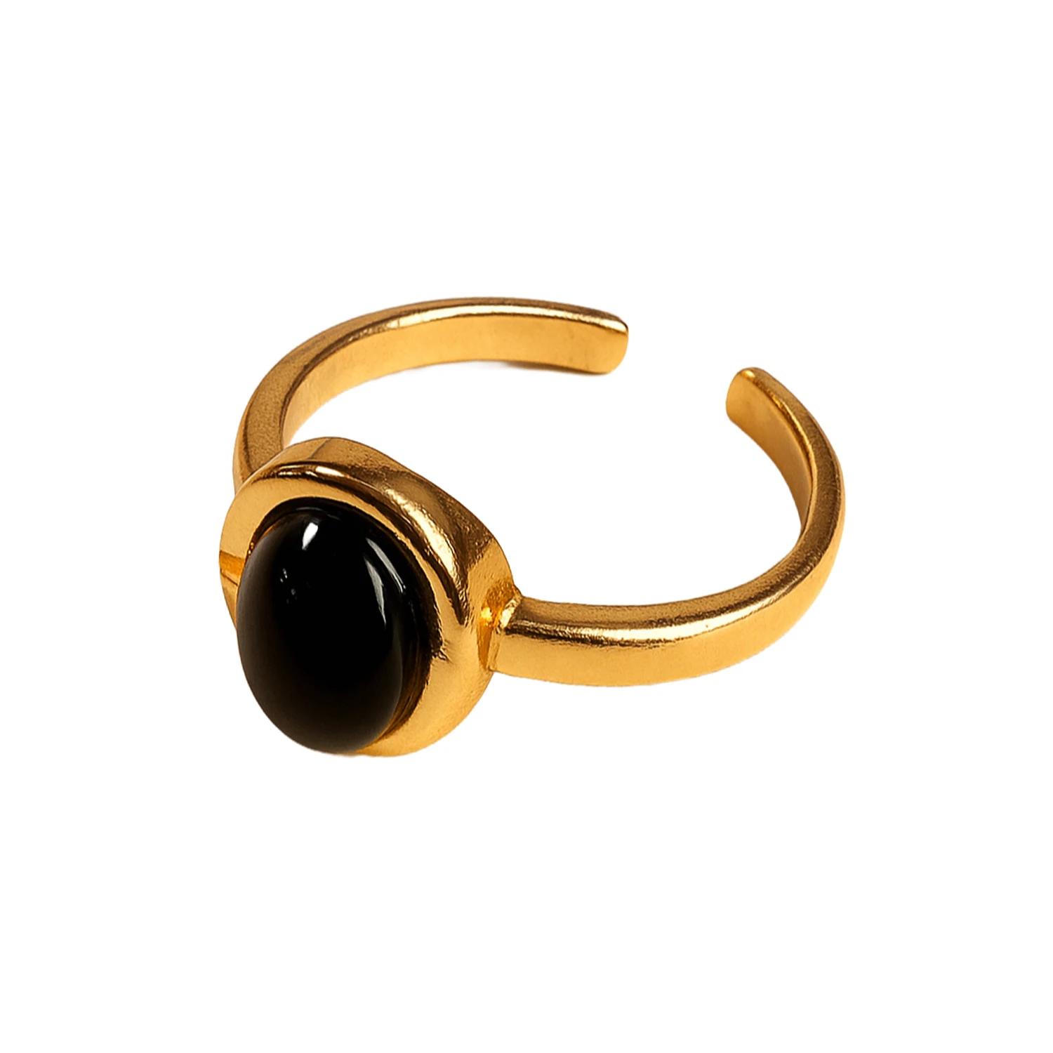 

Retro Brown Stone Gold Color Rings for Women Girls Opening Adjustable Ring Sun Irregular Aesthetic Rings Party Fashion Jewelry