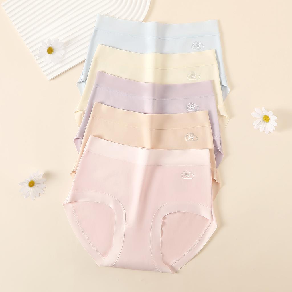 Fenteng Women's High-Waist Cloud Cotton Underwear (5-Pack)