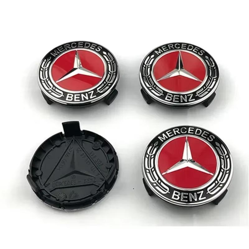 75mm Car Logo Tire Rim Center Cover for Mercedes Benz W212 W163 W176 W166 W203 W204 W205 W209 W210 W211 W221 CLA Wheel Hub Caps CI1