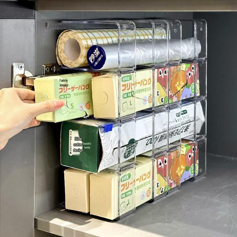 Küchenschrank Schublade Frischhaltefolie & Gewürz Aufbewahrungsregal