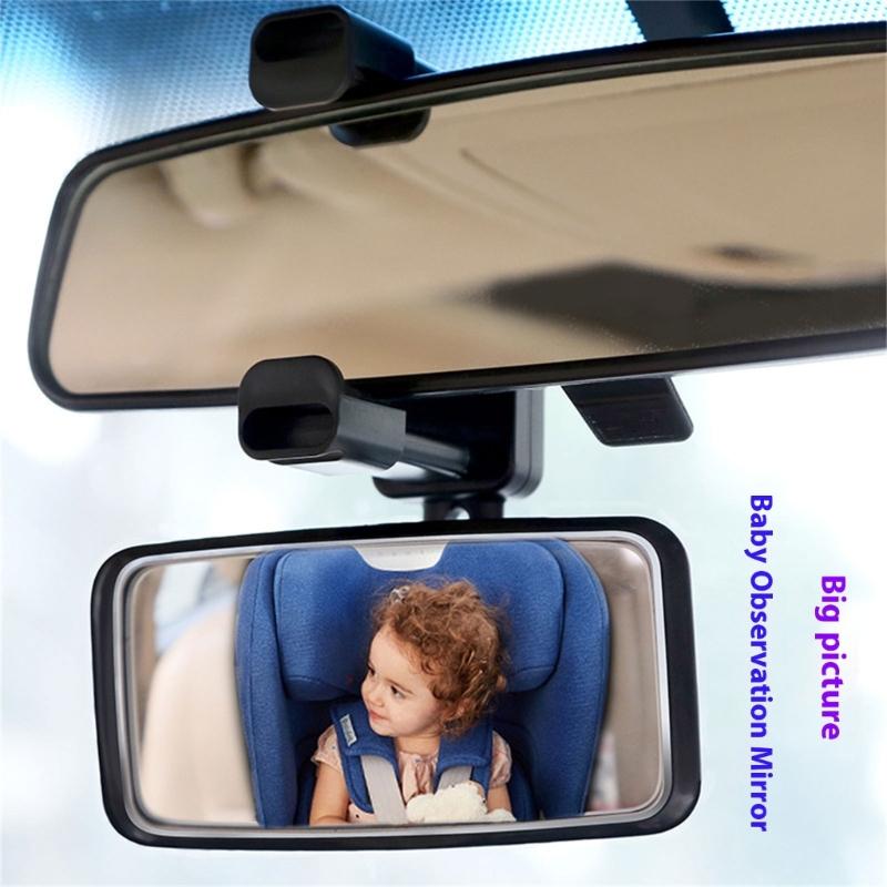 Safety Car Backseat Rear View Mirror Shatterproof Wide Angles Observation Clip Rear Facing Mirrors For Infant Security