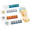 Engelske kort for barn Montessori Treklosser med engelske bokstaver Foreldre-barn-interaksjon Staveringskamp Bordspill